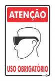 Placa Sinalizadora de Atenção Uso Obrigatório